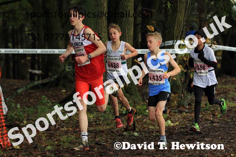 Boys Under-13s 2023 National Cross Country Relays, Berry Hill Park, Mansfield.  Photo: David T. Hewitson/Sports for All Pics